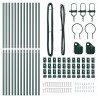 Słupek ogrodzeniowy. 13 pcs Zielony Stal