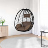 Wiszące krzesło jajo kawowy 91,5 x 60 x 110 cm polirattan