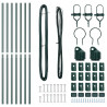 Słupek ogrodzeniowy. 7 pcs Zielony Stal