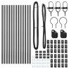 Słupek ogrodzeniowy. 13 pcs Szary Stal