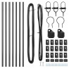Słupek ogrodzeniowy. 7 pcs Szary Stal