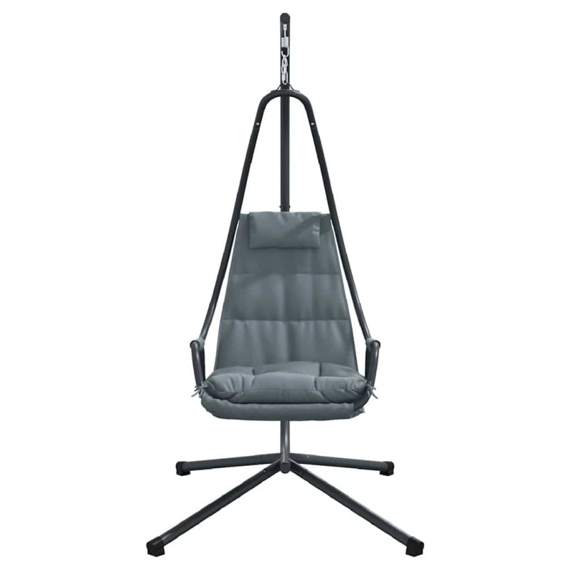 Wiszące krzesło jajo Antracyt 94 x 107 x 196,5 cm Stal