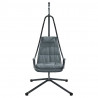 Wiszące krzesło jajo Antracyt 94 x 107 x 196,5 cm Stal