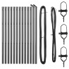 Słupek ogrodzeniowy. 13 pcs Szary Stal
