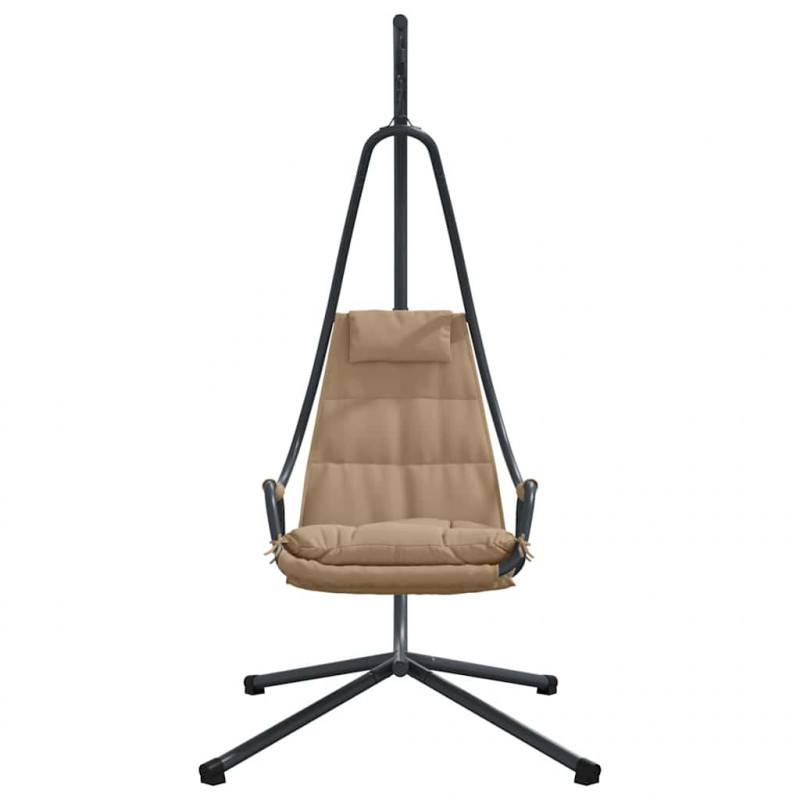 Wiszące krzesło jajo Ciemnoszary 94 x 107 x 196,5 cm Stal