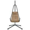 Wiszące krzesło jajo Ciemnoszary 94 x 107 x 196,5 cm Stal