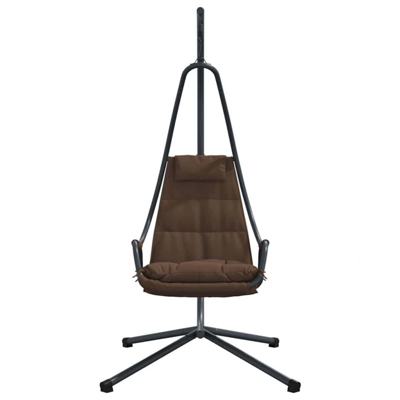 Wiszące krzesło jajo kawowy 94 x 107 x 196,5 cm Stal