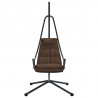 Wiszące krzesło jajo kawowy 94 x 107 x 196,5 cm Stal