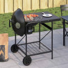 Grill na świeżym powietrzu Czarny 91 x 71 x 107 cm Metal