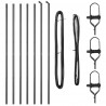 Słupek ogrodzeniowy. 7 pcs Szary Stal