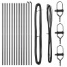 Słupek ogrodzeniowy. 13 pcs Szary Stal