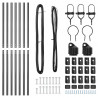 Słupek ogrodzeniowy. 7 pcs Szary Stal