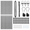 Słupek ogrodzeniowy. 13 pcs Szary Stal