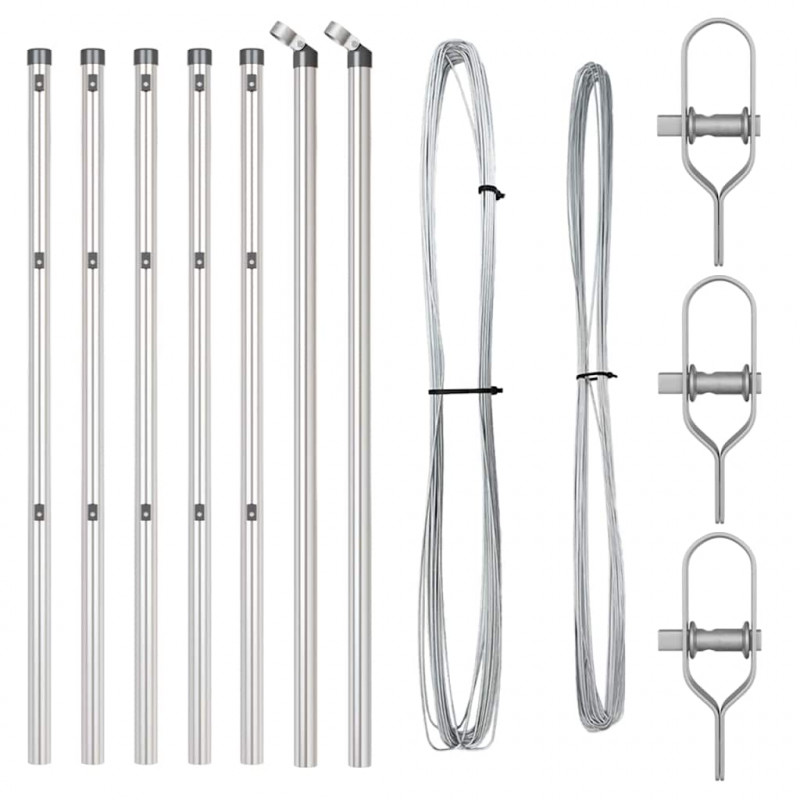 Słupek ogrodzeniowy. 7 pcs Srebrny Stal