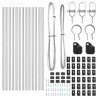 Słupek ogrodzeniowy. 13 pcs Srebrny Stal