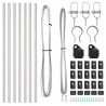 Słupek ogrodzeniowy. 7 pcs Srebrny Stal