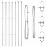 Słupek ogrodzeniowy. 7 pcs Srebrny Stal