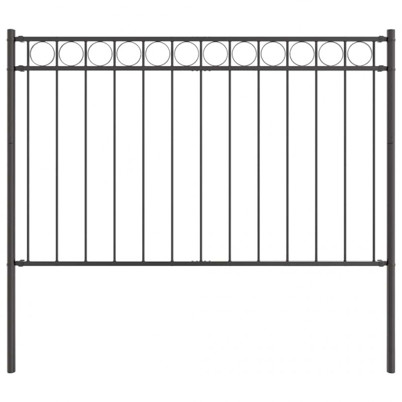 Element ogrodzenia Assen Szary 170 x 150 cm Stal