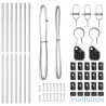 Słupek ogrodzeniowy. 7 pcs Srebrny Stal