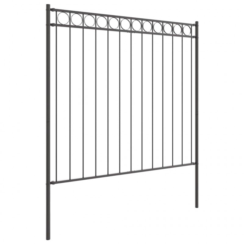 Element ogrodzenia Assen Szary 170 x 170 cm Stal