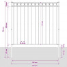 Element ogrodzenia Assen Szary 170 x 170 cm Stal