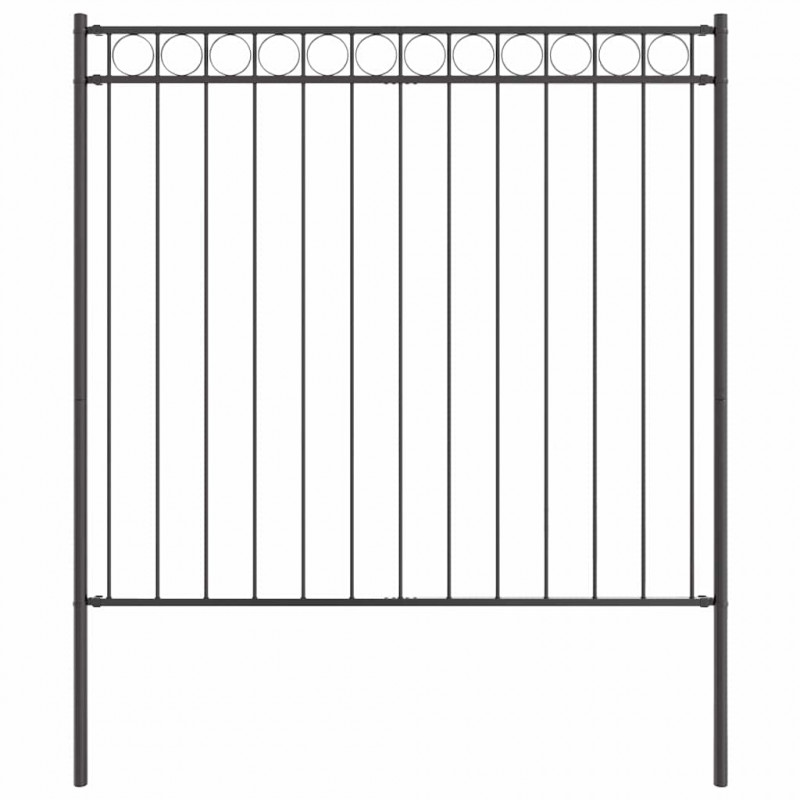 Element ogrodzenia Assen Szary 170 x 200 cm Stal