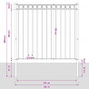 Element ogrodzenia Assen Szary 170 x 200 cm Stal