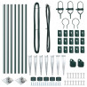 Słupek ogrodzeniowy. 7 pcs Zielony Stal