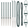 Słupek ogrodzeniowy. 7 pcs Zielony Stal