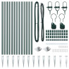 Słupek ogrodzeniowy. 13 pcs Zielony Stal