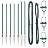 Słupek ogrodzeniowy. 7 pcs Zielony Stal