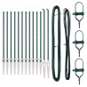 Słupek ogrodzeniowy. 13 pcs Zielony Stal