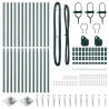 Słupek ogrodzeniowy. 13 pcs Zielony Stal