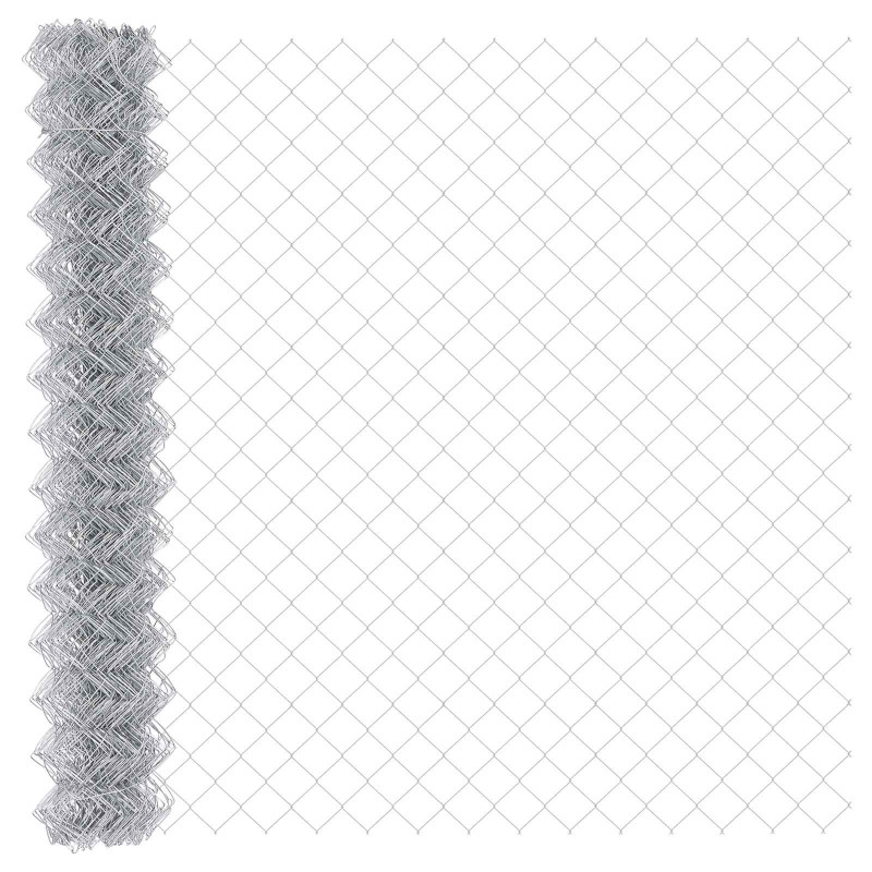 Ogrodzenie łańcuchowe Srebrny 10 x 1,6 m Stal galwanizowana