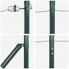 Słupek ogrodzeniowy. 7 pcs Zielony Stal