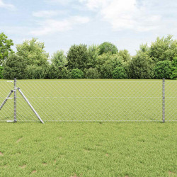Ogrodzenie łańcuchowe Srebrny 25 x 0,8 m Stal galwanizowana