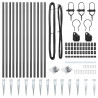 Słupek ogrodzeniowy. 13 pcs Szary Stal