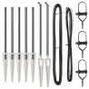 Słupek ogrodzeniowy. 7 pcs Szary Stal