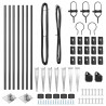 Słupek ogrodzeniowy. 7 pcs Szary Stal