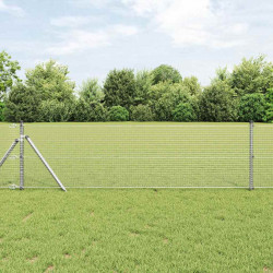 Spawana siatka ogrodzeniowa Srebrny 0.4 x 10 m