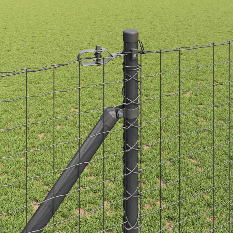 Słupek ogrodzeniowy. 7 pcs Szary Stal