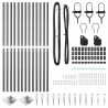 Słupek ogrodzeniowy. 13 pcs Szary Stal