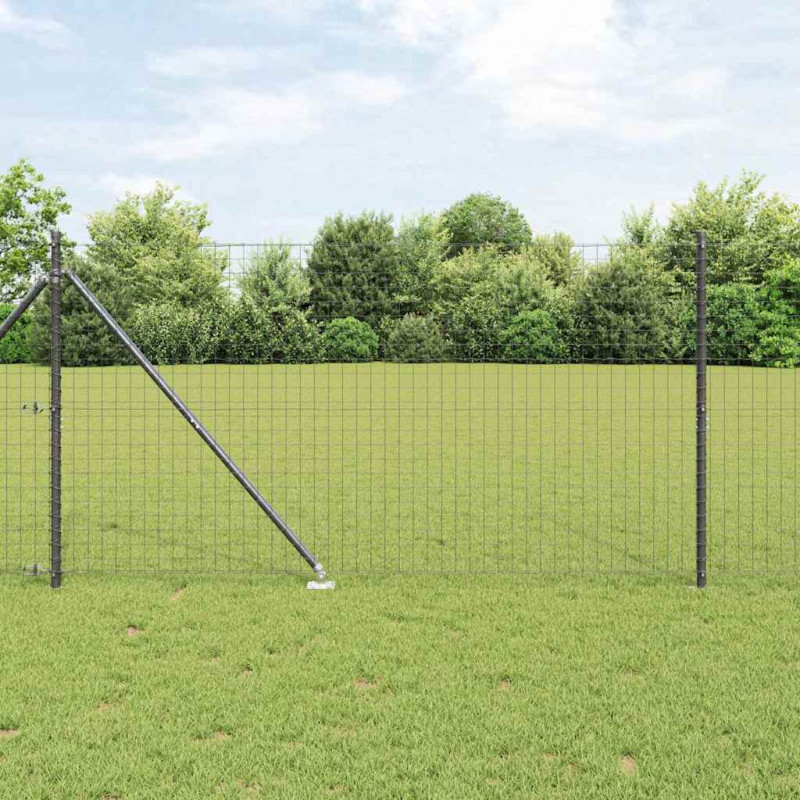 Słupek ogrodzeniowy. 7 pcs Szary Stal