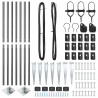 Słupek ogrodzeniowy. 7 pcs Szary Stal