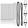 Słupek ogrodzeniowy. 13 pcs Szary Stal