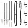 Słupek ogrodzeniowy. 7 pcs Szary Stal