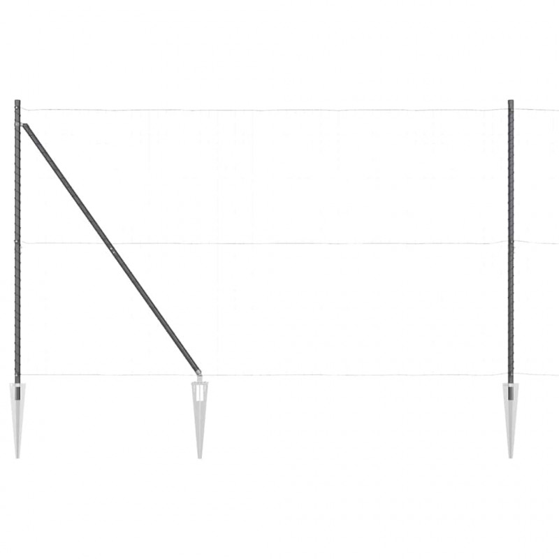 Słupek ogrodzeniowy. 13 pcs Szary Stal