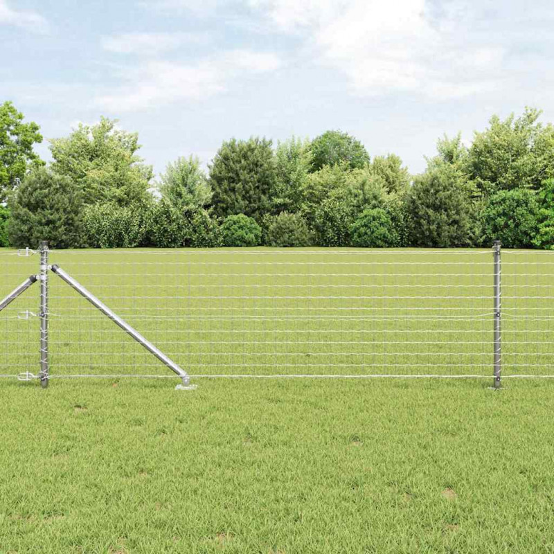 Słupek ogrodzeniowy. 7 pcs Srebrny Stal