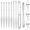 Słupek ogrodzeniowy. 7 pcs Srebrny Stal