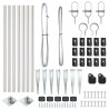 Słupek ogrodzeniowy. 7 pcs Srebrny Stal